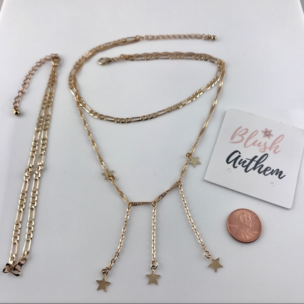 3 for $25✨star waterfall choker layer necklace - Picture 6 of 8